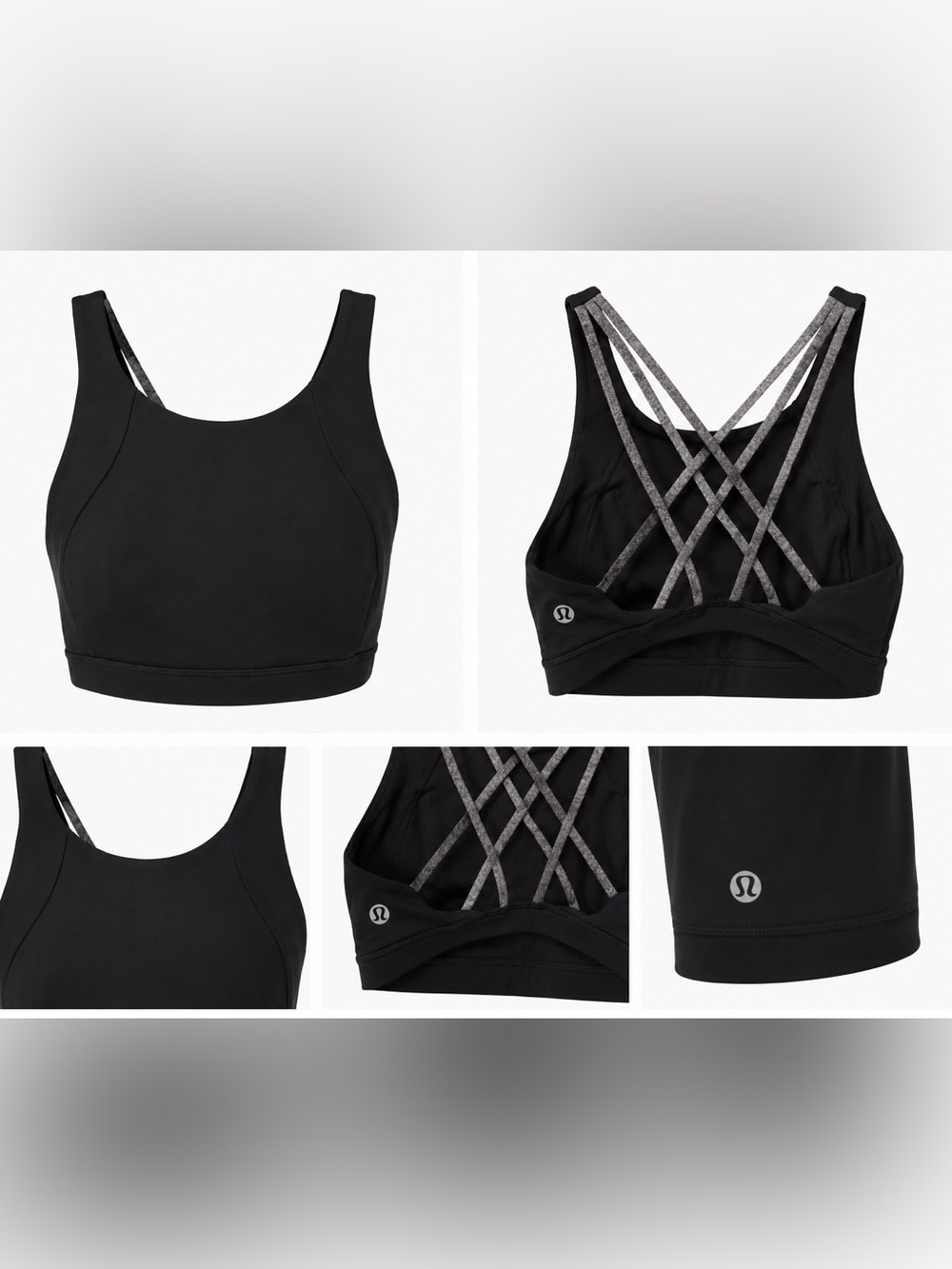 lululemon athletica Black High-Neck Sports Bra